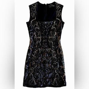 All Saints Rattlesnake embellished Mini Dress